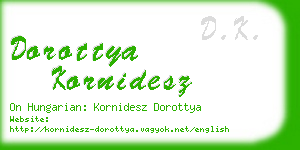 dorottya kornidesz business card